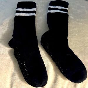 Classic Black Athletic Socks with White Stripes